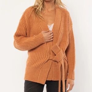 REVOLVE Amuse society sweater dawn knit cardigan orange size S